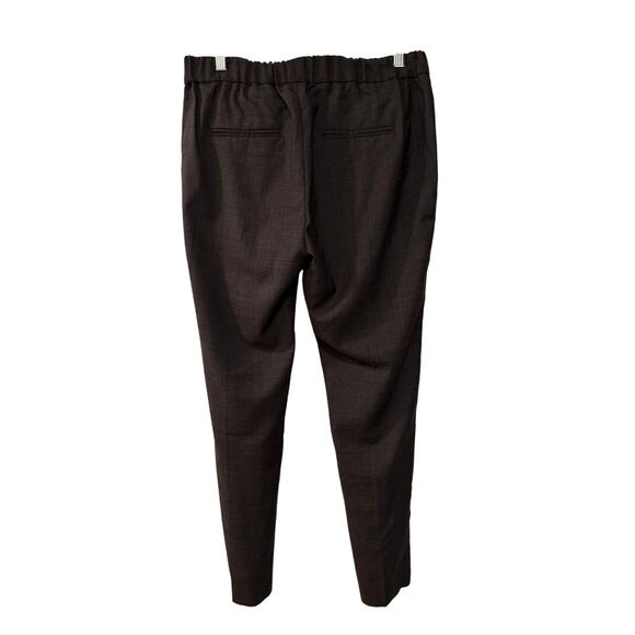 New! Nili Lotan 6 Glen Plaid Chelsea 100% Wool Pants $495 Elastic Waist Gray - Picture 3 of 9